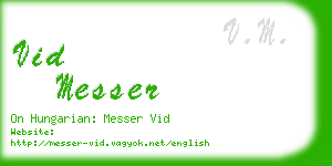 vid messer business card